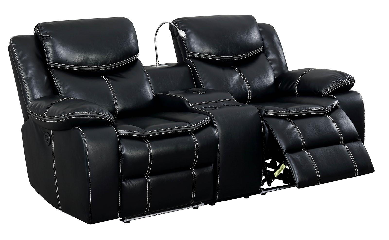

    
Furniture of America CM6567-3PC Sirius Power Sofa Loveseat and Recliner Black CM6567-3PC
