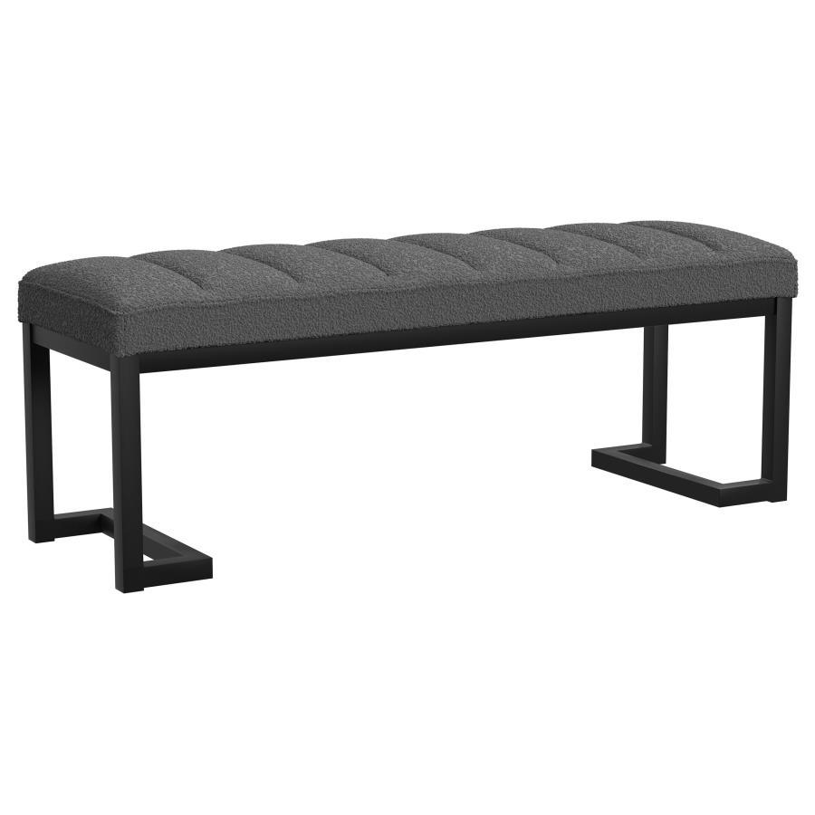 Transitional Bench Mesa Bench 907516-B 907516-B in Charcoal, Black Polyester