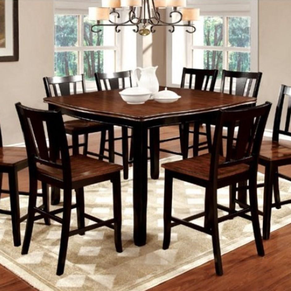 

    
Furniture of America Dover Counter Height Table CM3326BC-PT Dining Table Cherry/Black CM3326BC-PT
