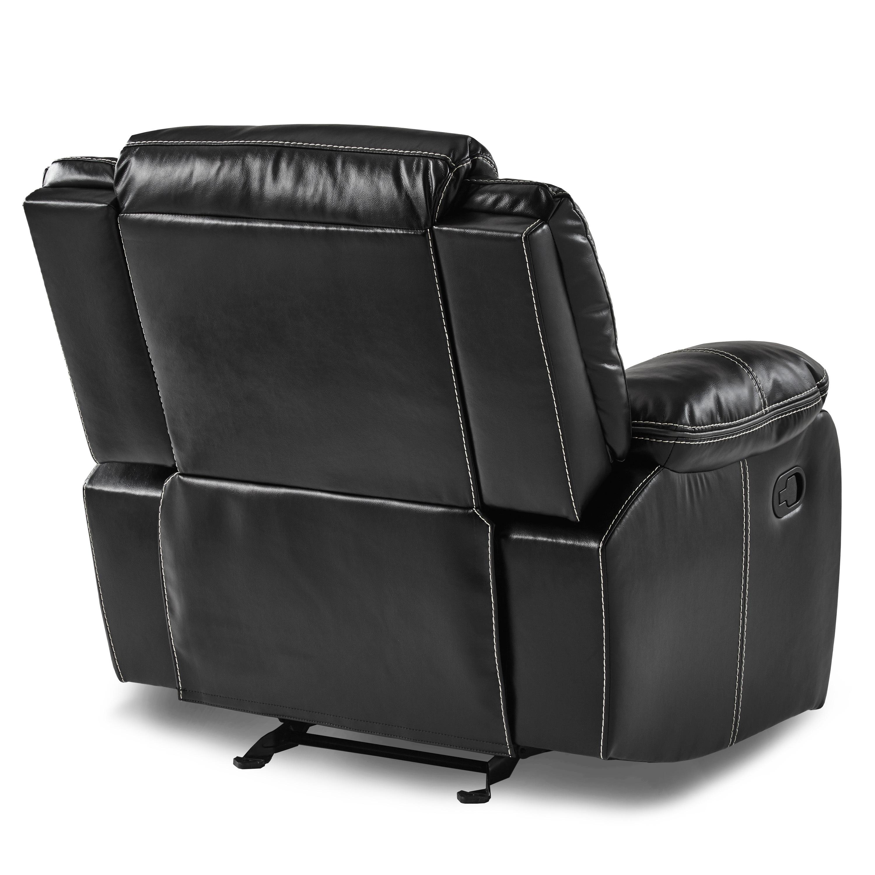 

    
Homelegance 8230BLK-1 Bastrop Reclining Chair Black 8230BLK-1
