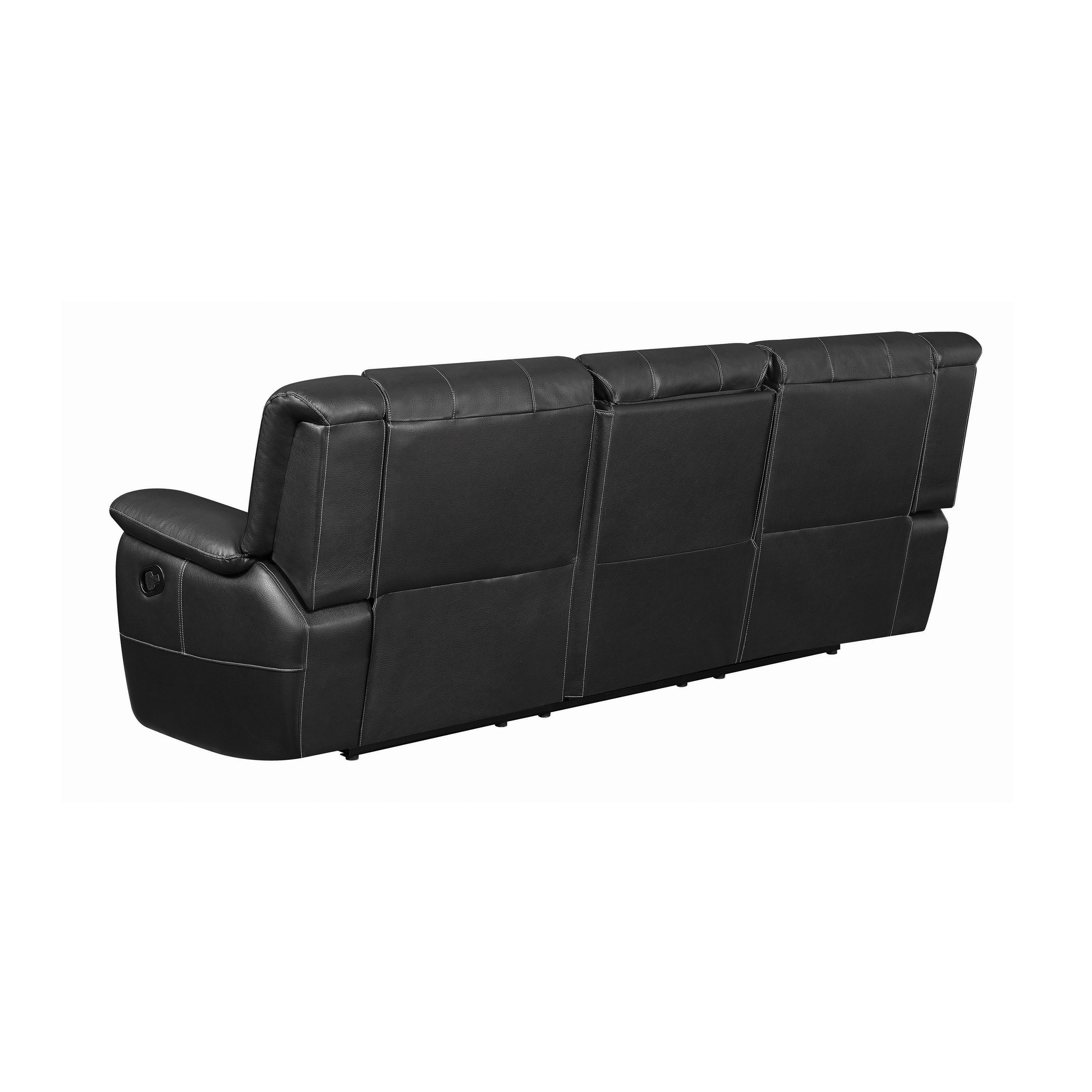 

    
601061 Contemporary Black Faux Leather Motion Sofa Coaster 601061 Lee
