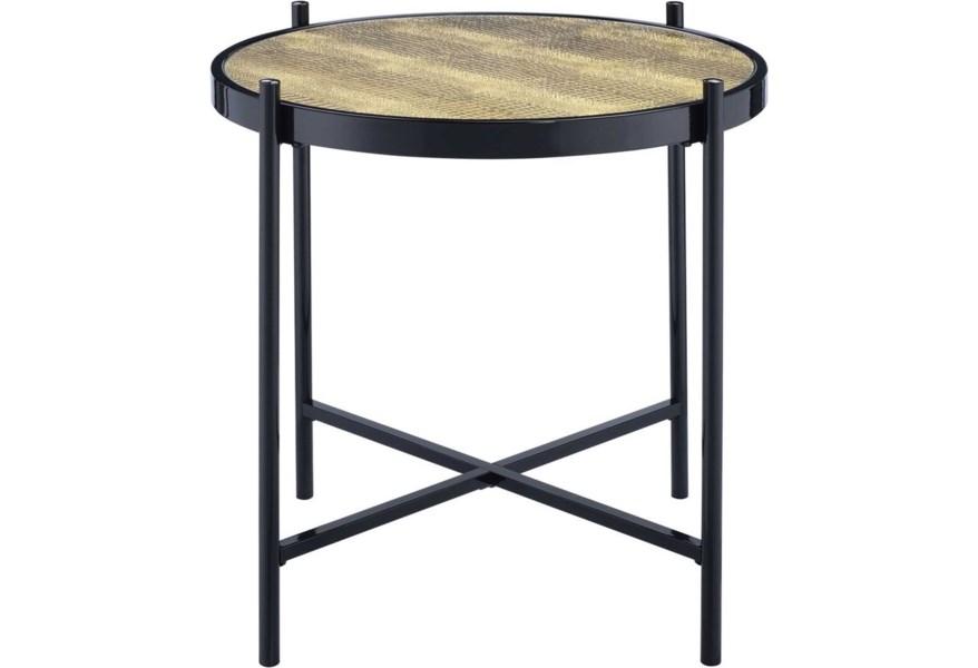 Transitional End Table Bage II 84642 in Black 