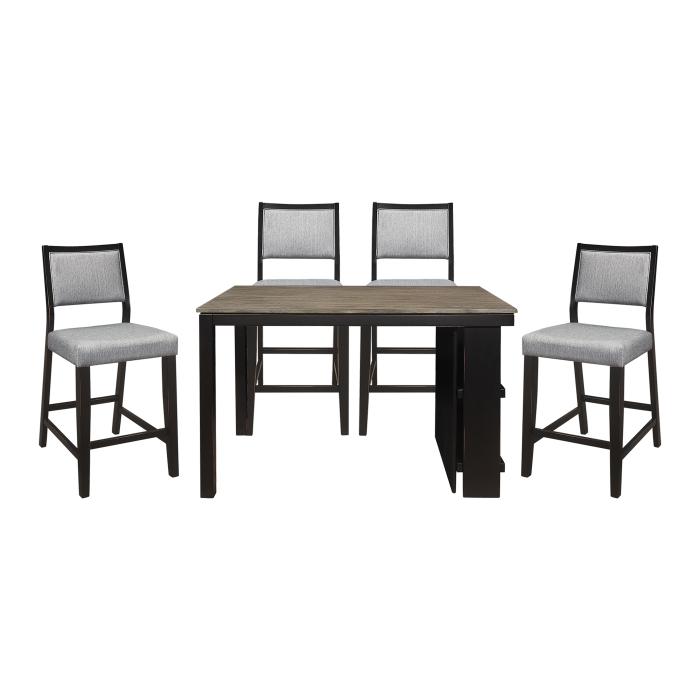

                    
Buy Transitional Black/Gray Wood Counter Height Table Homelegance Stratus 5842-36
