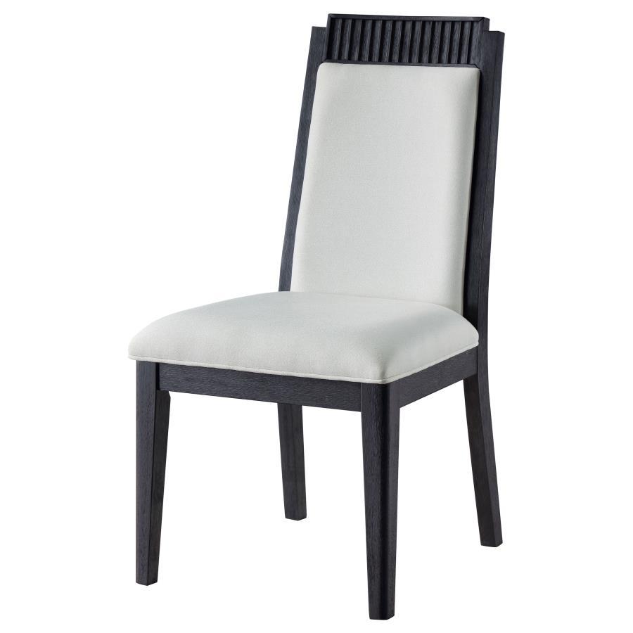 

    
Transitional Black/Ivory Wood Side Chair Set 2PCS Coaster Brookmead 108232

