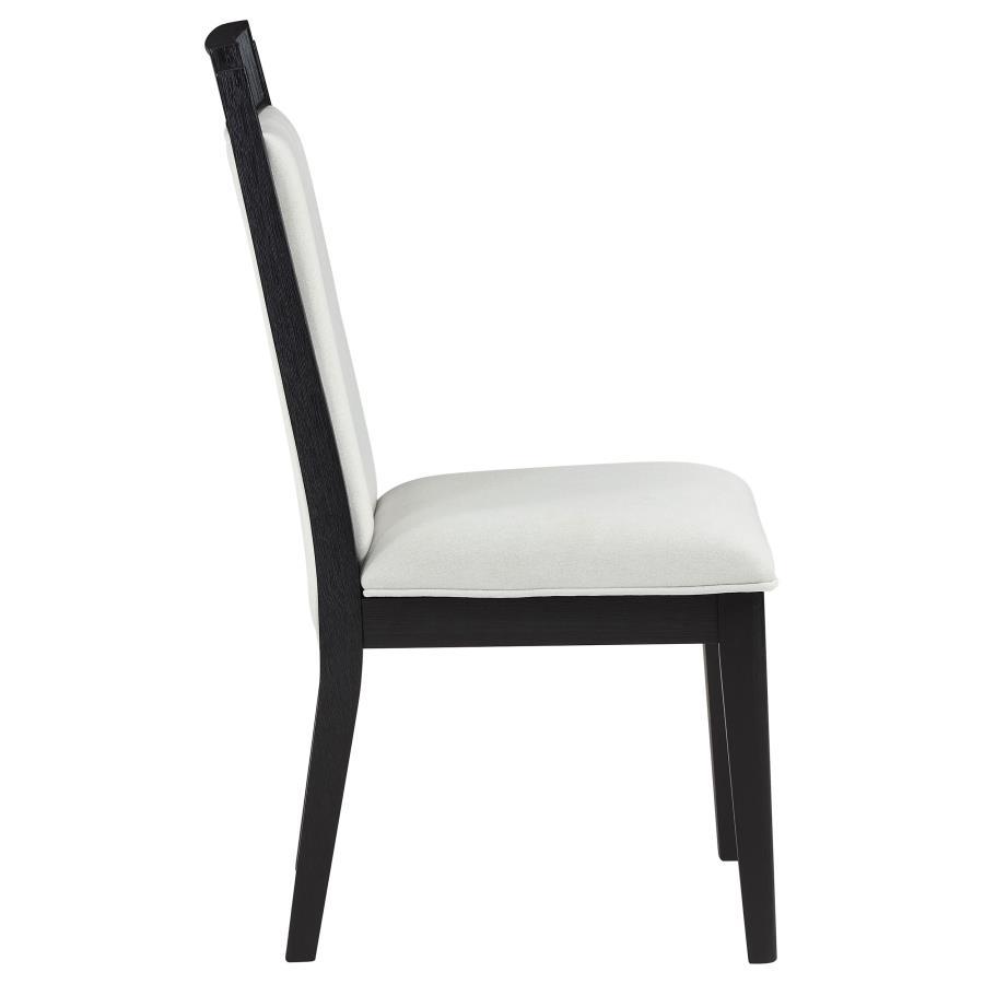 

    
 Shop  Transitional Black/Ivory Wood Side Chair Set 2PCS Coaster Brookmead 108232
