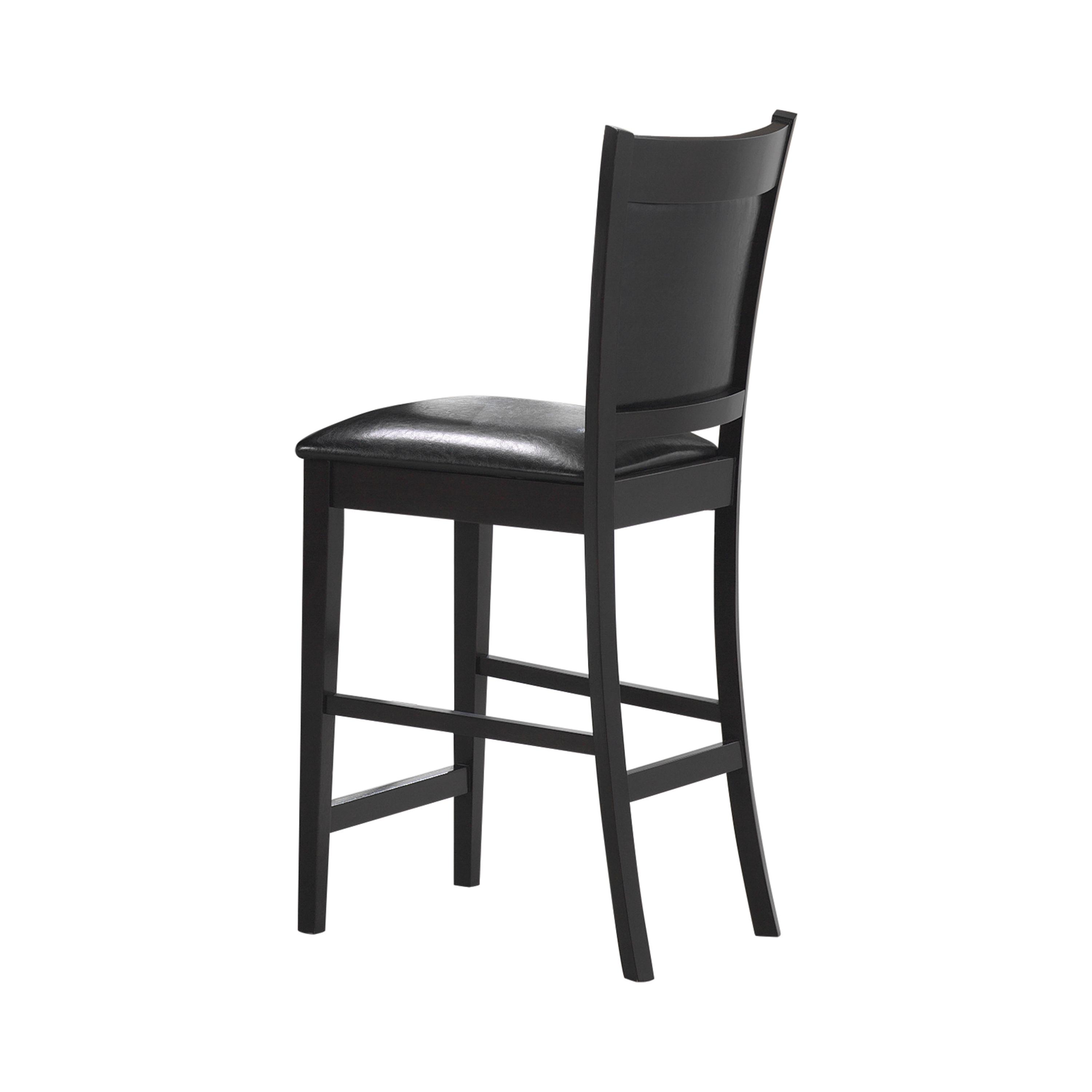 Transitional Counter Height Stool Set 100959 Jaden 100959 in Espresso Leatherette