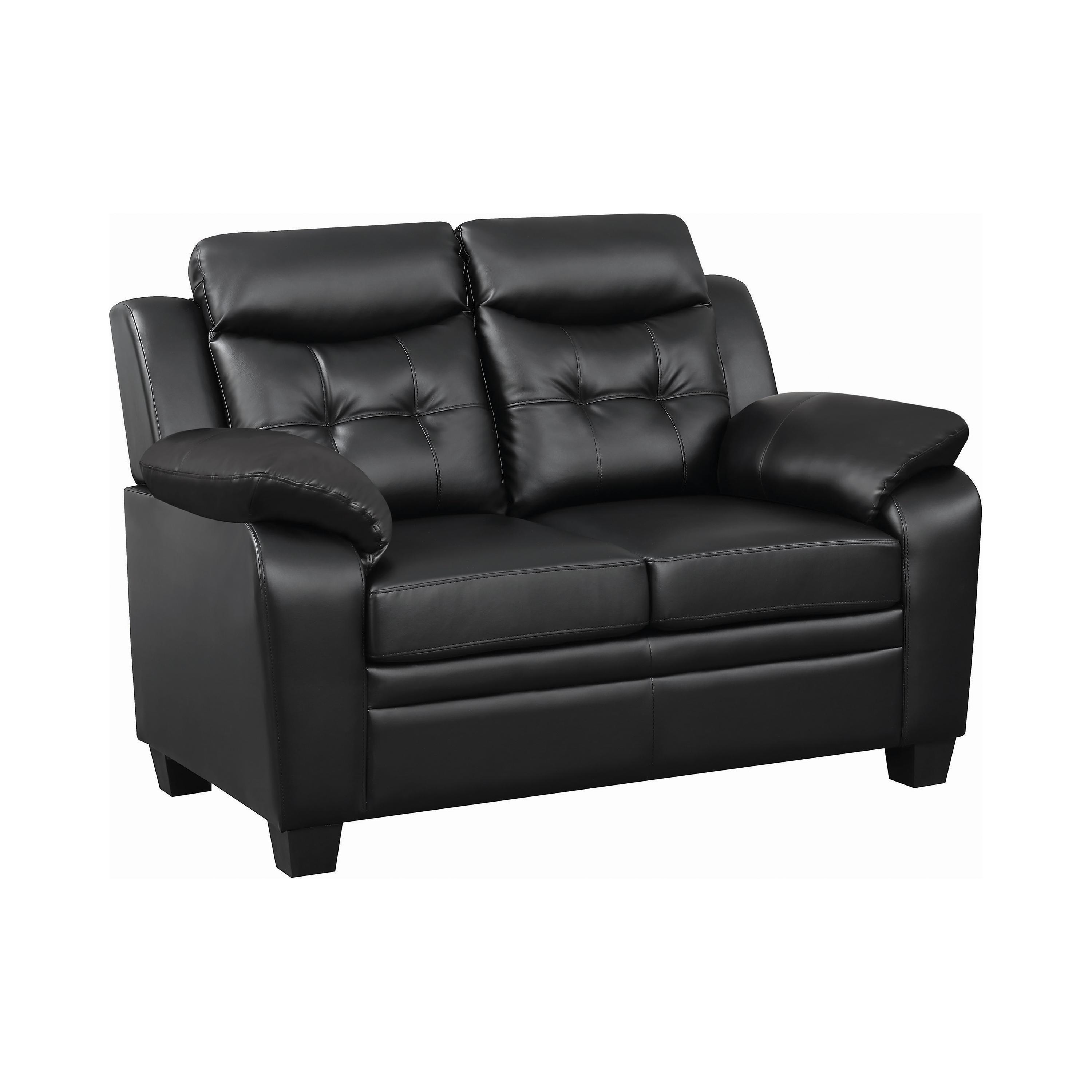 

    
506551-S2 Transitional Black Leatherette Living Room Set 2pcs Coaster 506551-S2 Finley
