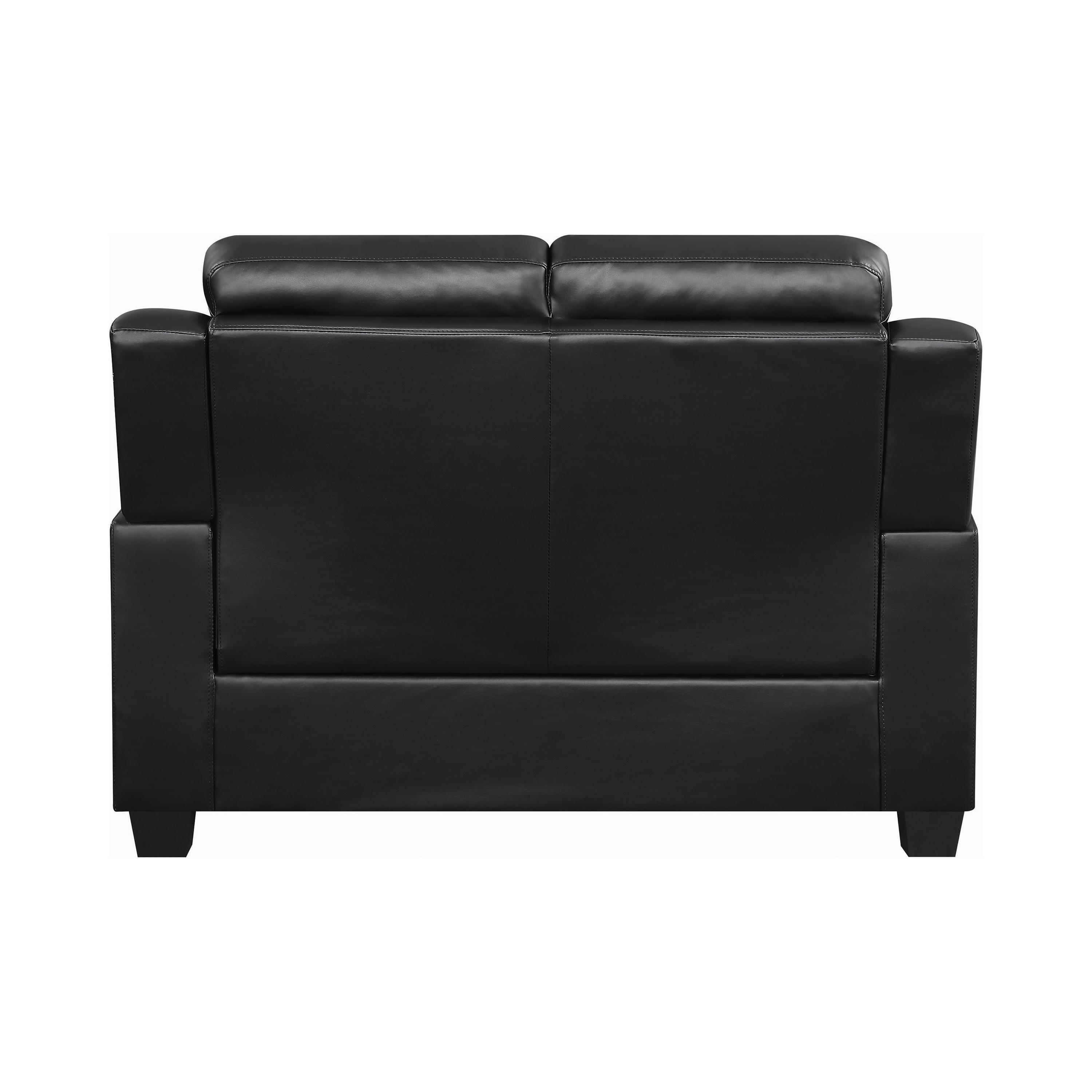 

                    
Buy Transitional Black Leatherette Living Room Set 2pcs Coaster 506551-S2 Finley
