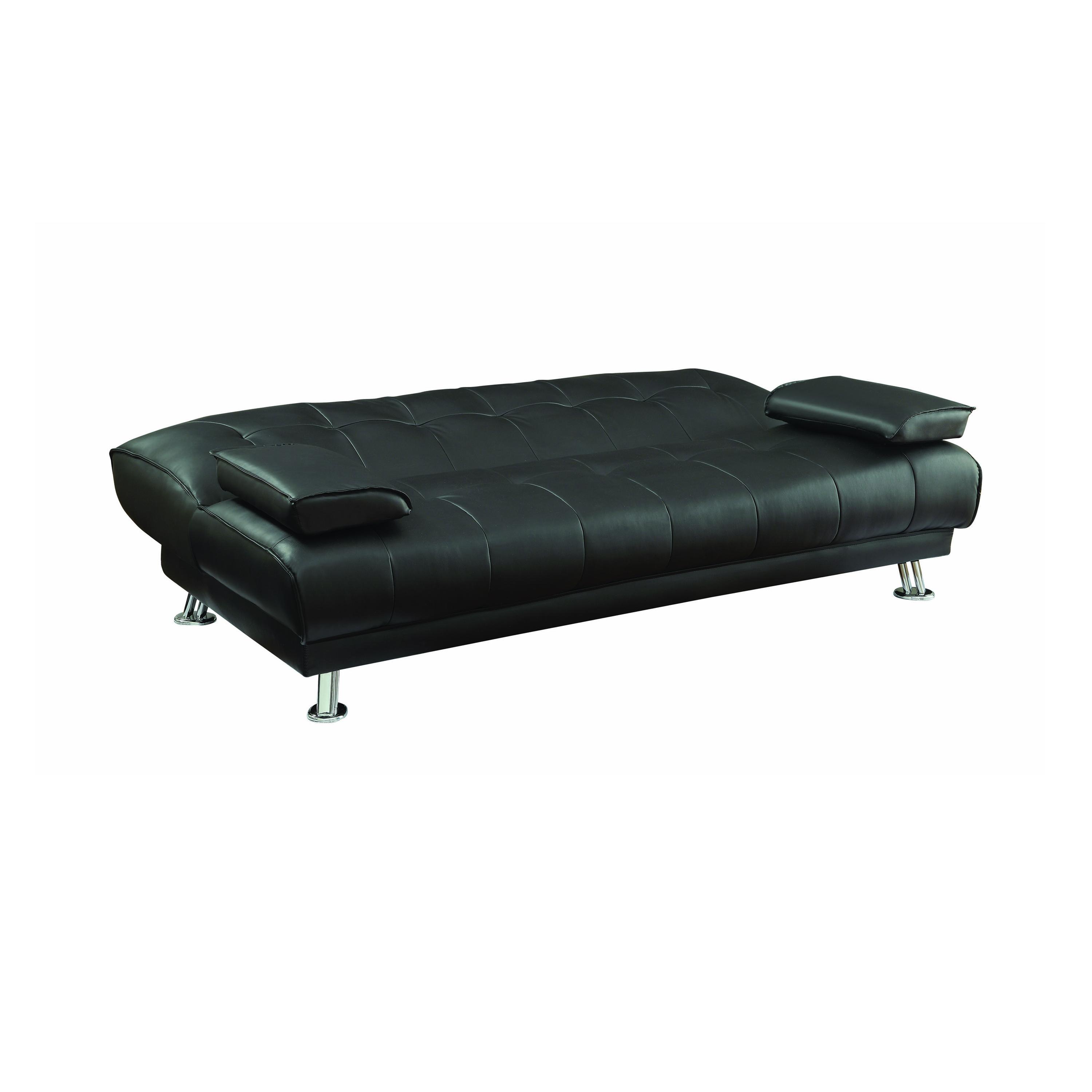 

    
Transitional Black Leatherette Sofa Bed Coaster 300205 Pierre

