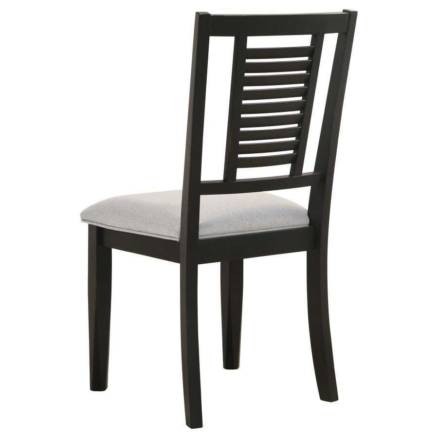 

    
110282-SC-2PCS Transitional Black/Light Grey Wood Side Chair Set 2PCS Coaster Appleton 110282
