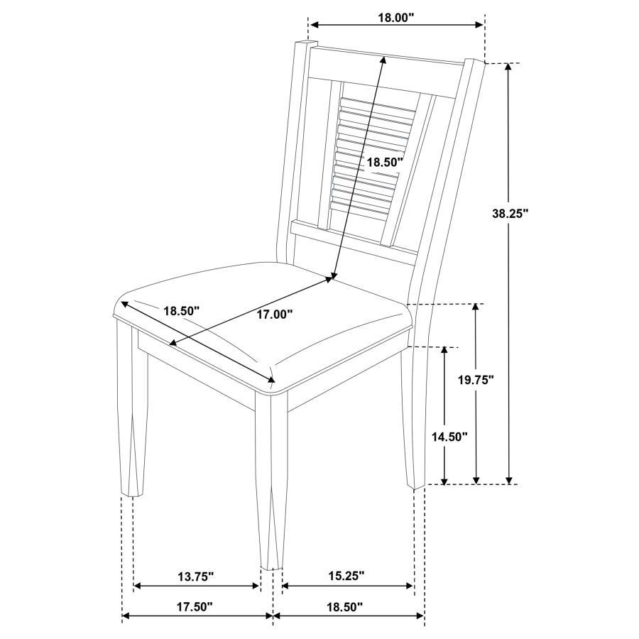 

    
 Shop  Transitional Black/Light Grey Wood Side Chair Set 2PCS Coaster Appleton 110282
