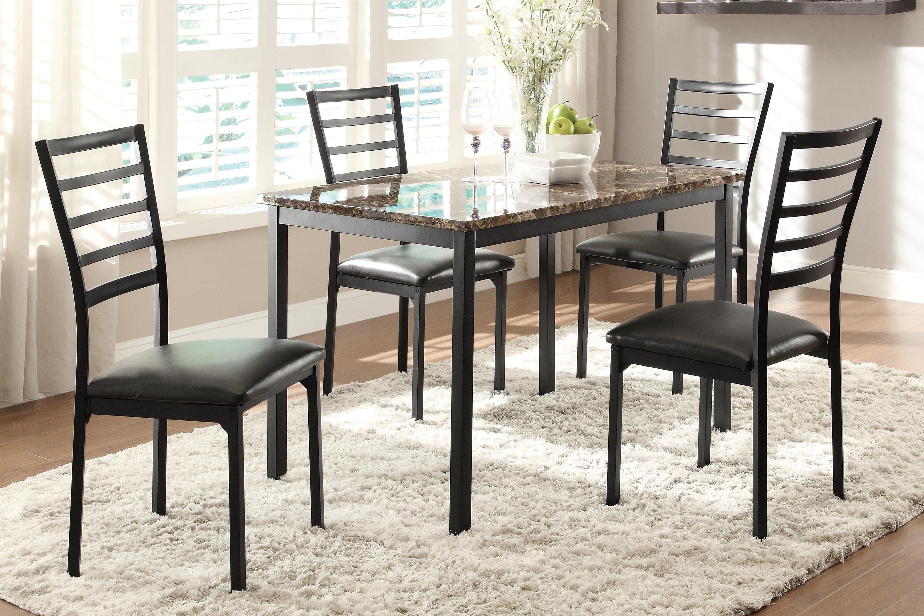 

    
Transitional Black Metal Dining Table Homelegance 5038-48 Flannery
