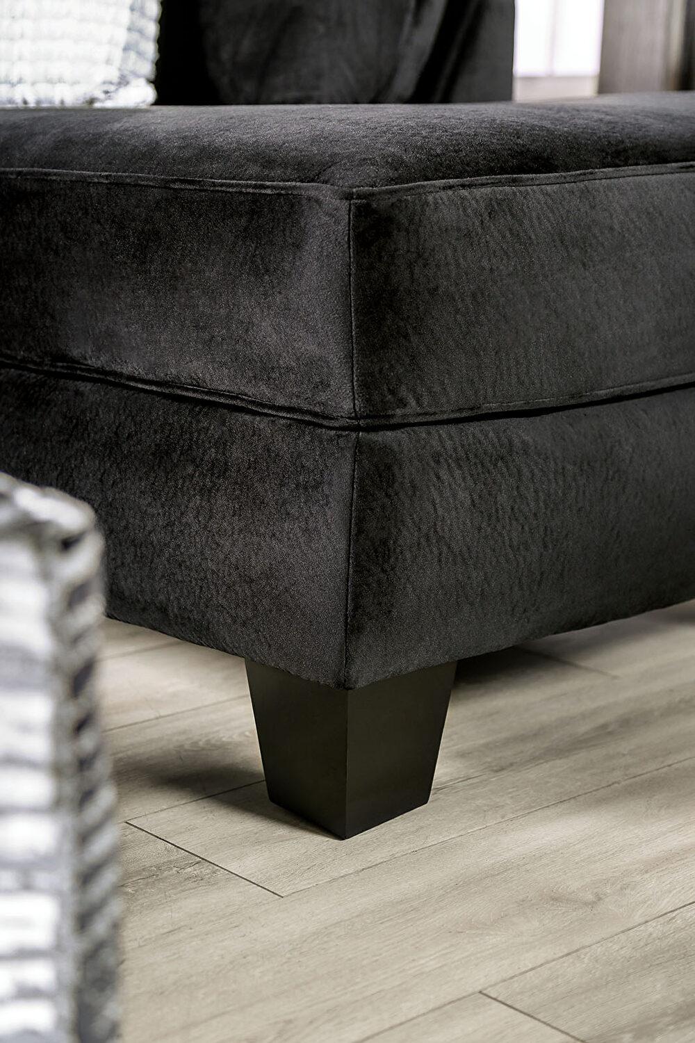 

    
SM5160-3PC Transitional Black Microfiber Living Room Set 3pcs Furniture of America Modbury
