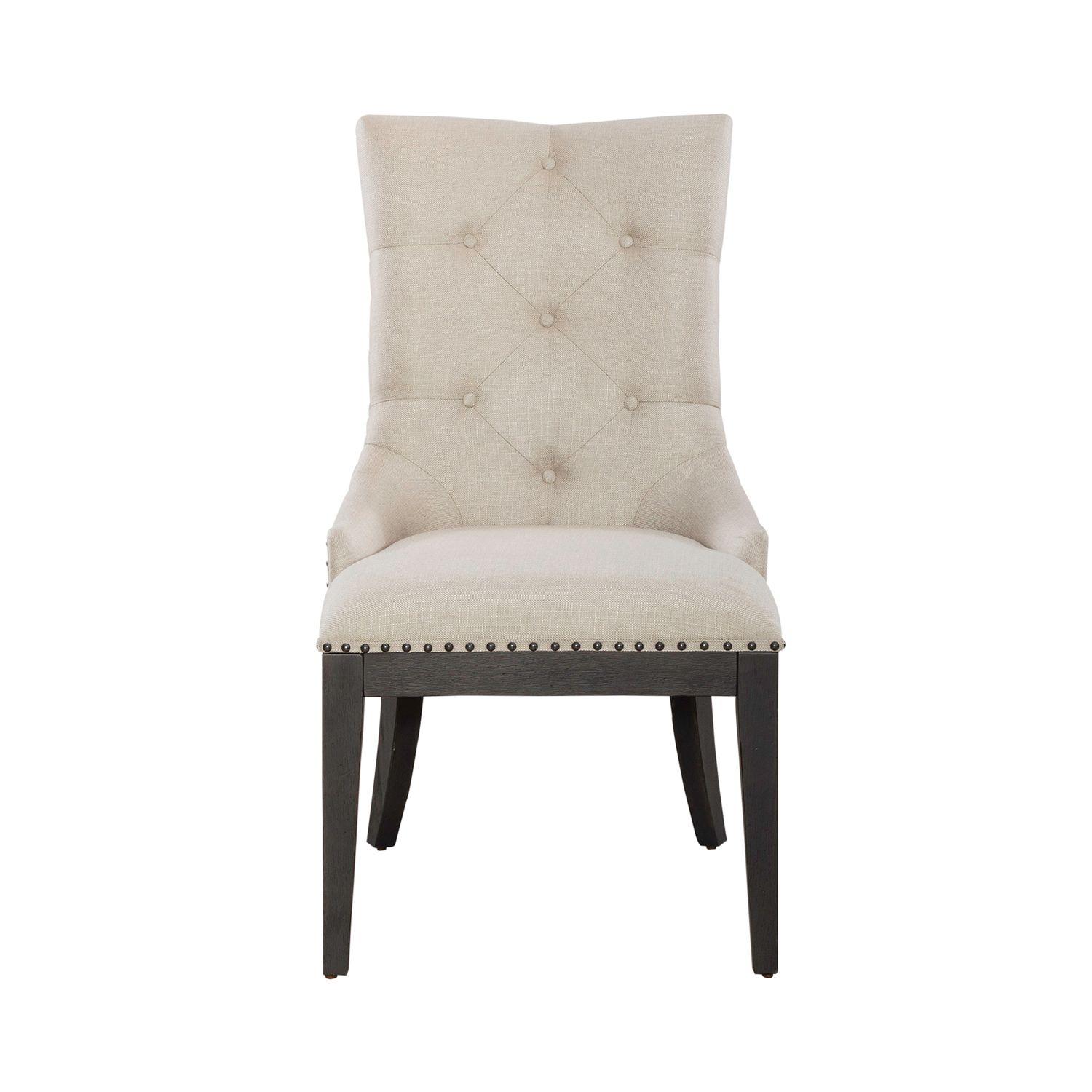 

                    
Liberty Furniture Americana Farmhouse (615-DR) Dining Chair Set Taupe/Black Linen Purchase 
