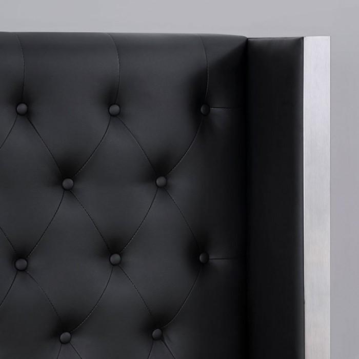 

                    
Furniture of America Eudora California King Platform Bed FOA7223BK-CK Platform Bed Black Leatherette Purchase 
