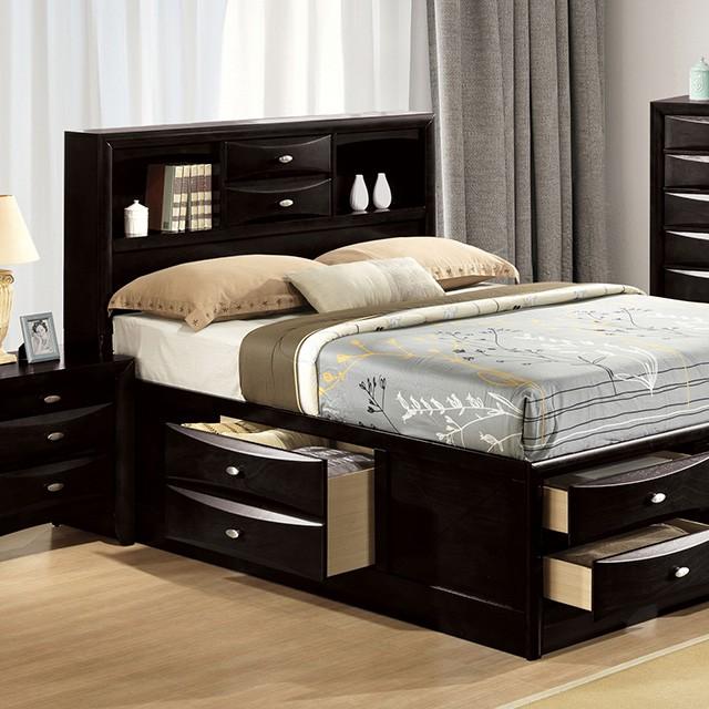 

    
Transitional Black Solid Wood Full Storage Bedroom Set 6PCS Furniture of America Zosimo FM7210BK-F-6PCS
