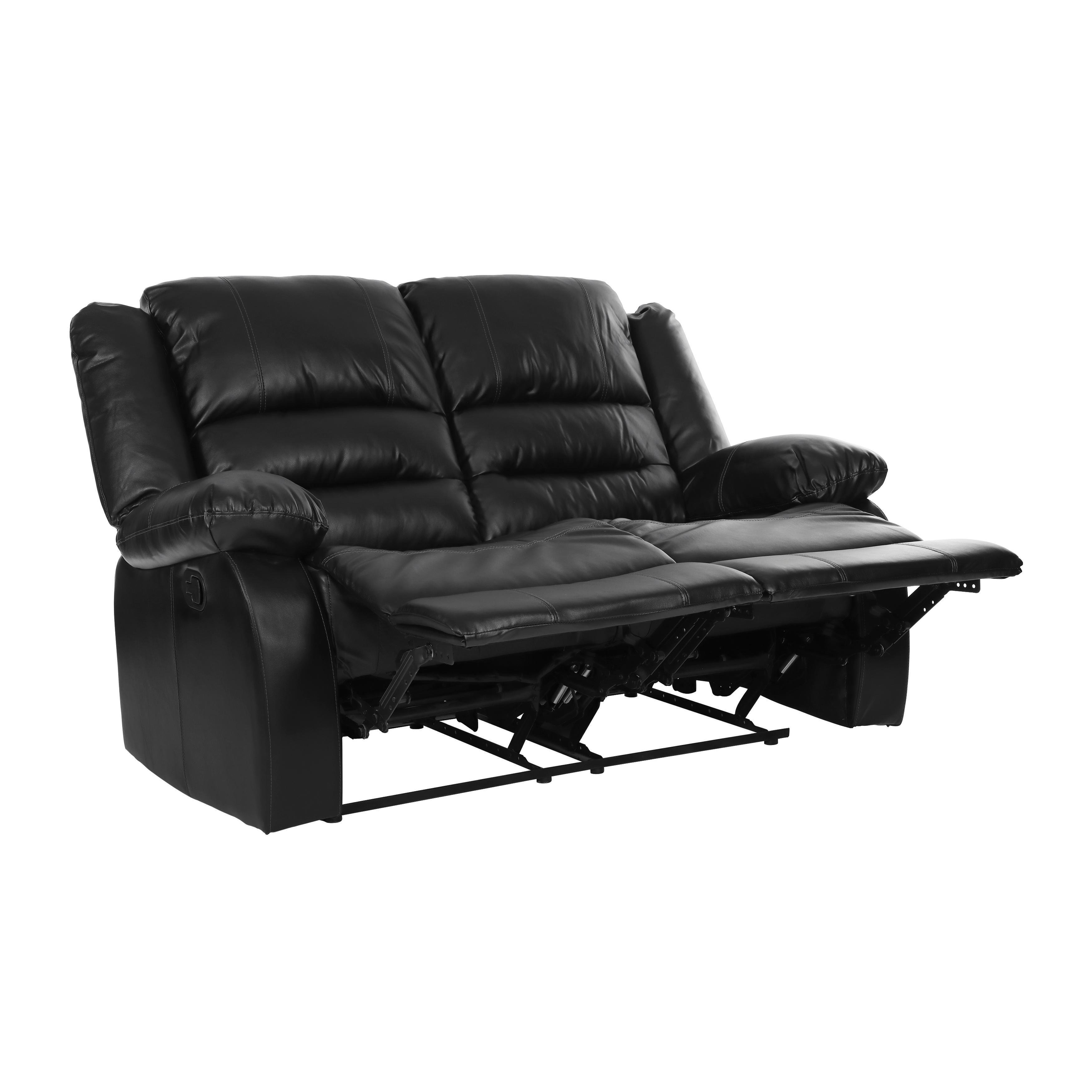 

    
 Photo  Transitional Black Solid Wood Recliner Sofa Set 3PCS Homelegance Jarita 8329BLK-3-3PCS
