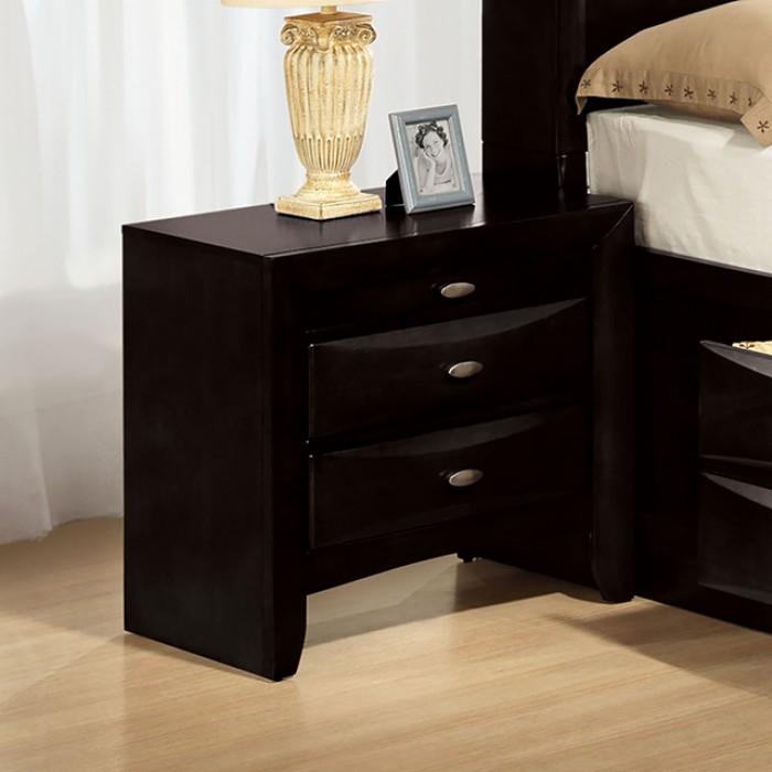 

    
Transitional Black Solid Wood Nightstand Furniture of America Zosimo FM7210BK-N
