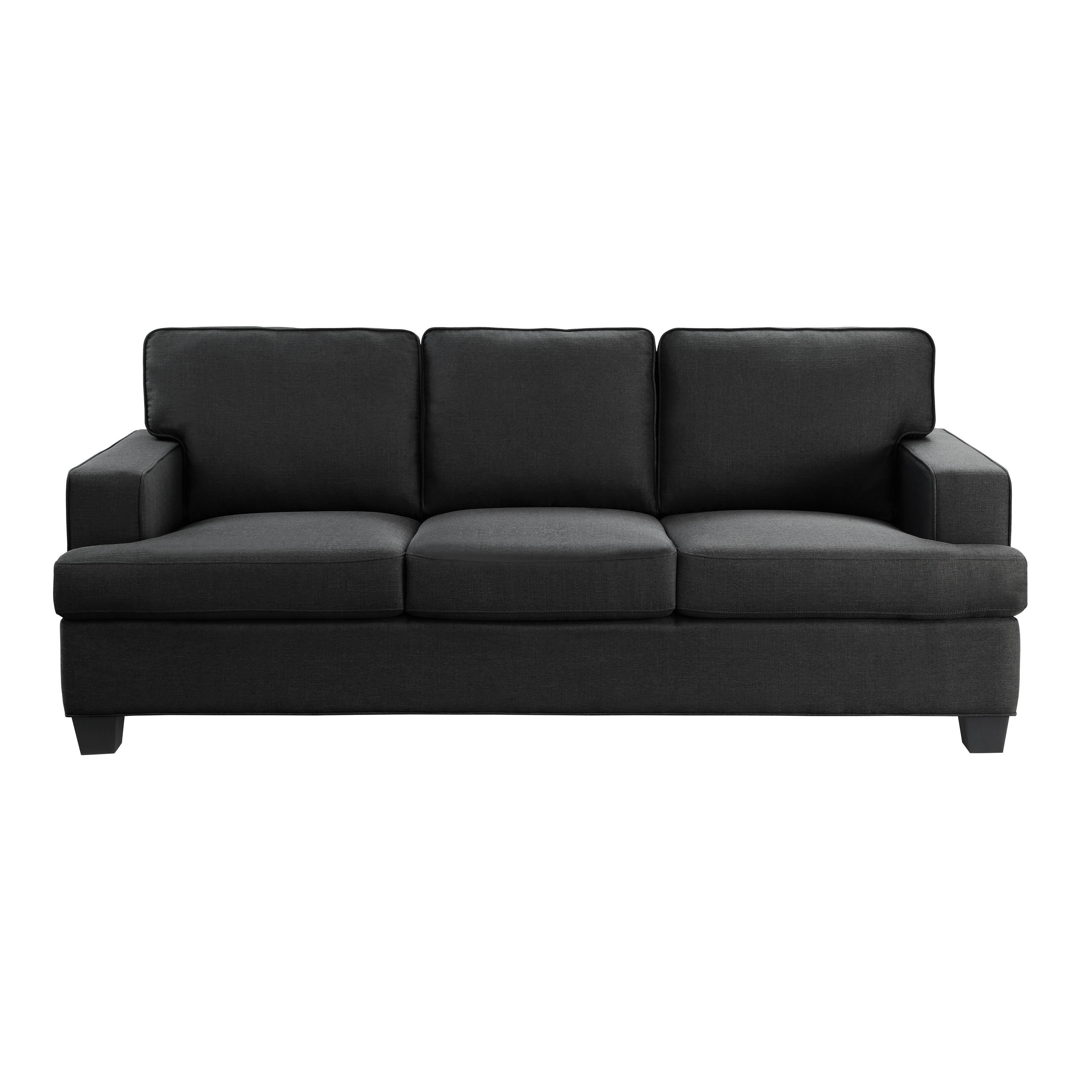 

    
Transitional Black Solid Wood Sofa Homelegance 9327BK-3 Elmont
