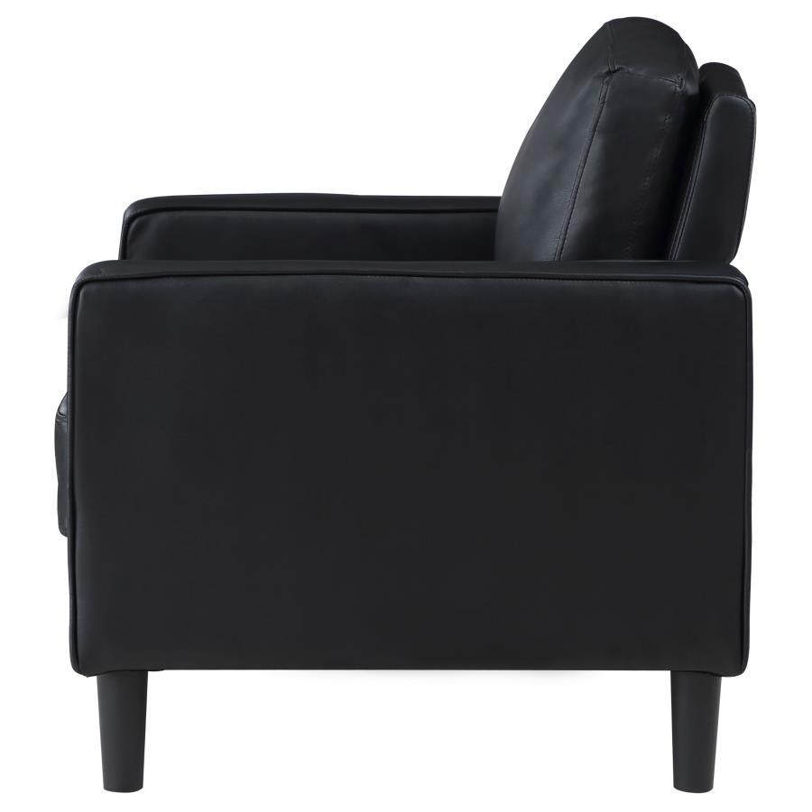 

        
Coaster Ruth Accent Chair 508363-C Accent Chair Black Faux Leather 61551919894298
