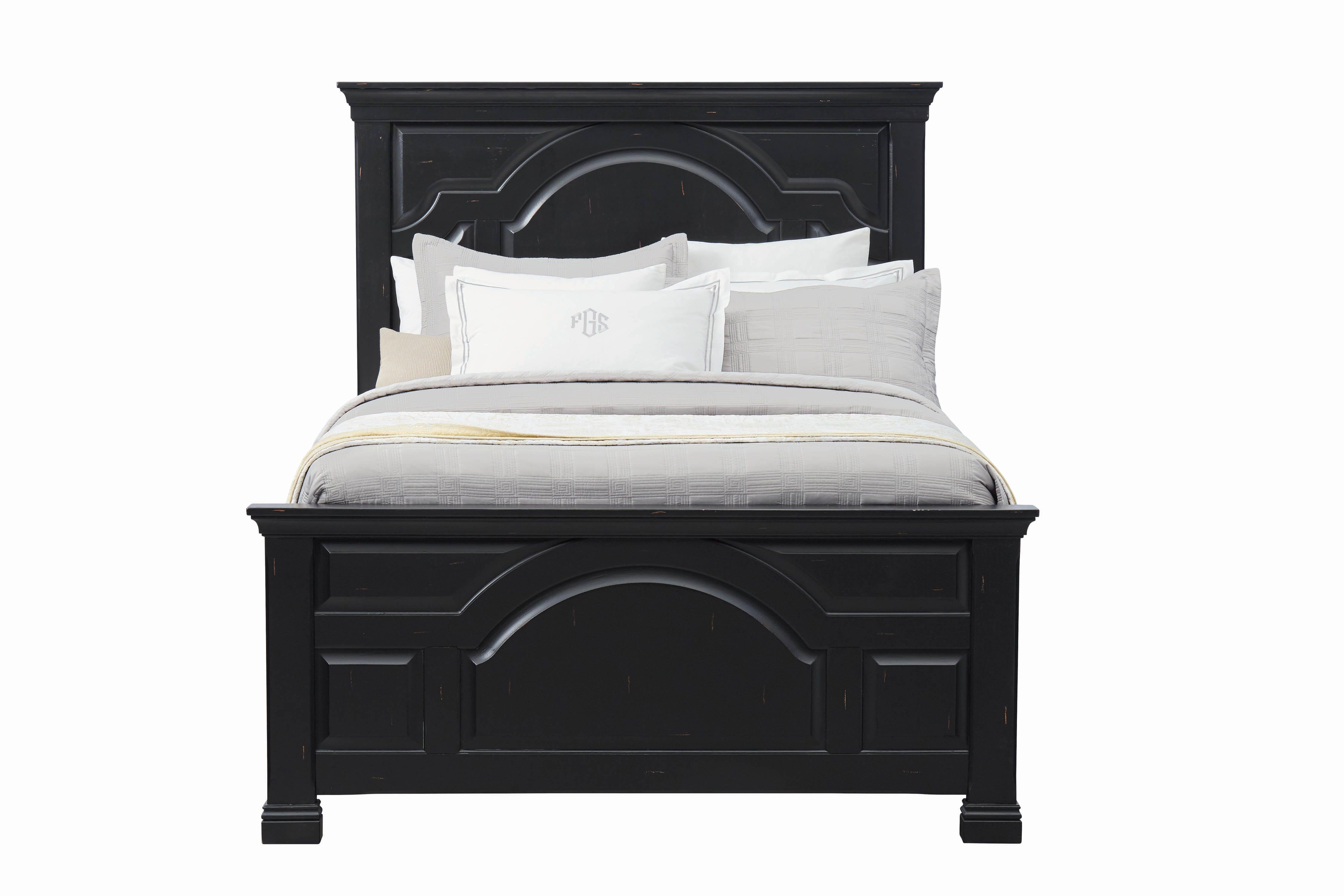 Transitional Panel Bed Cleste 206471KW in Black 