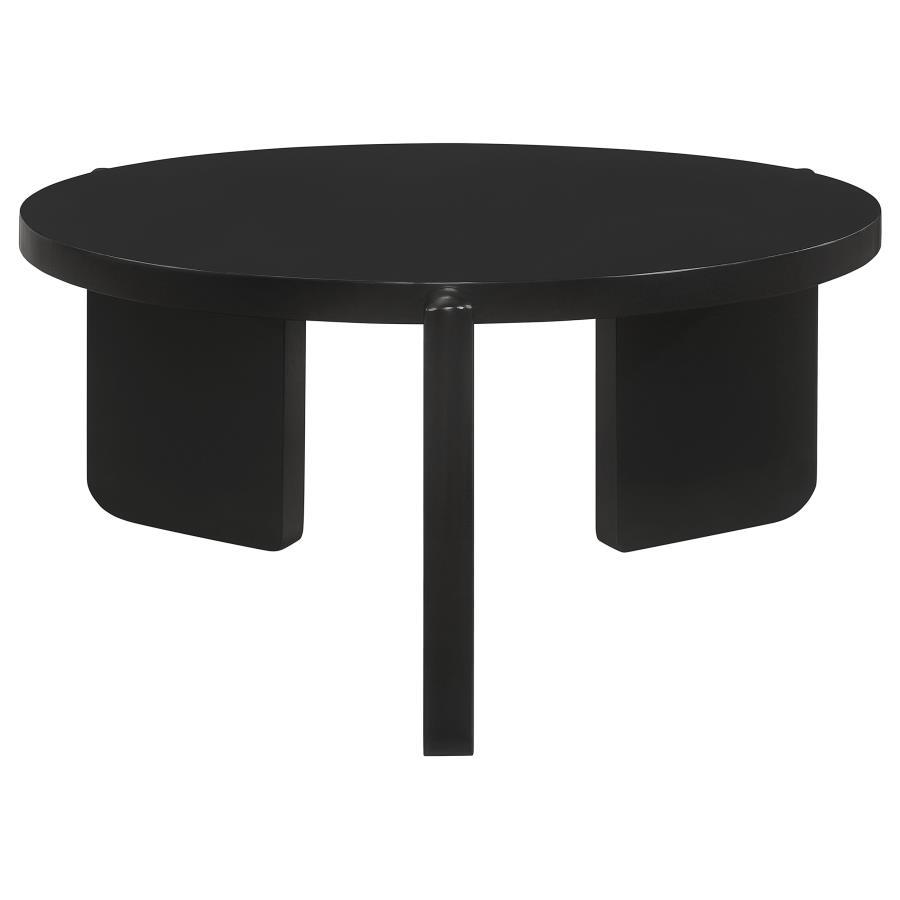 

    
Transitional Black Wood Coffee Table Coaster Cordova 709678
