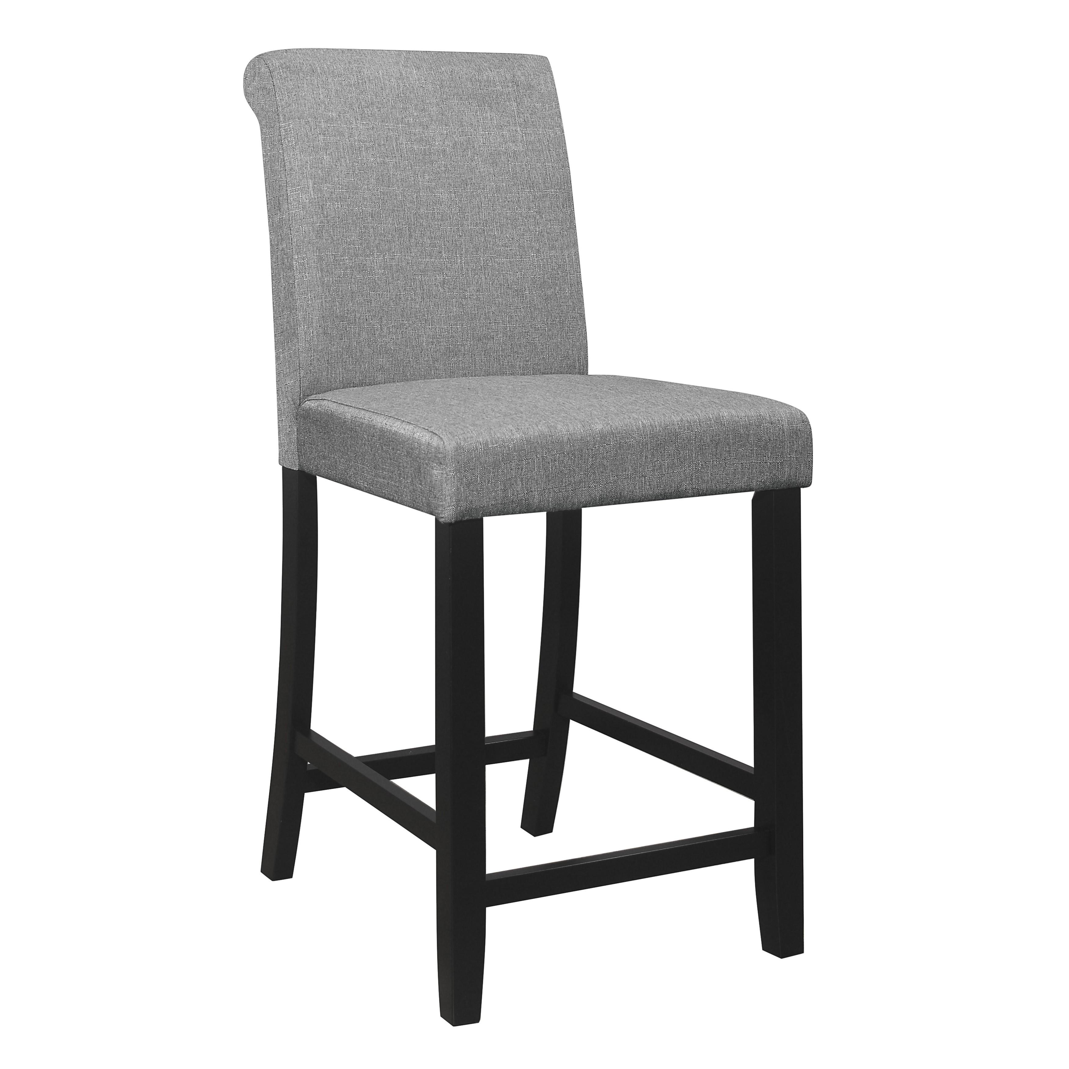 Transitional Counter Height Chair 5801-24 Adina 5801-24 in Black Polyester