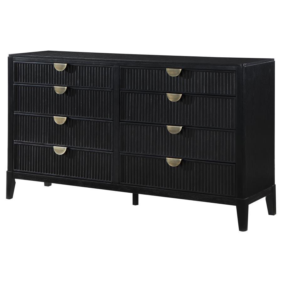

    
Transitional Black Wood Dresser With Mirror 2PCS Coaster Brookmead 224713
