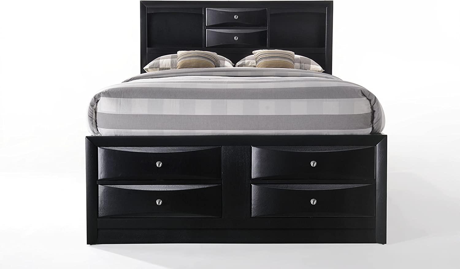 

    
Acme Furniture Ireland Bedroom Set Black 21606EK-3pcs
