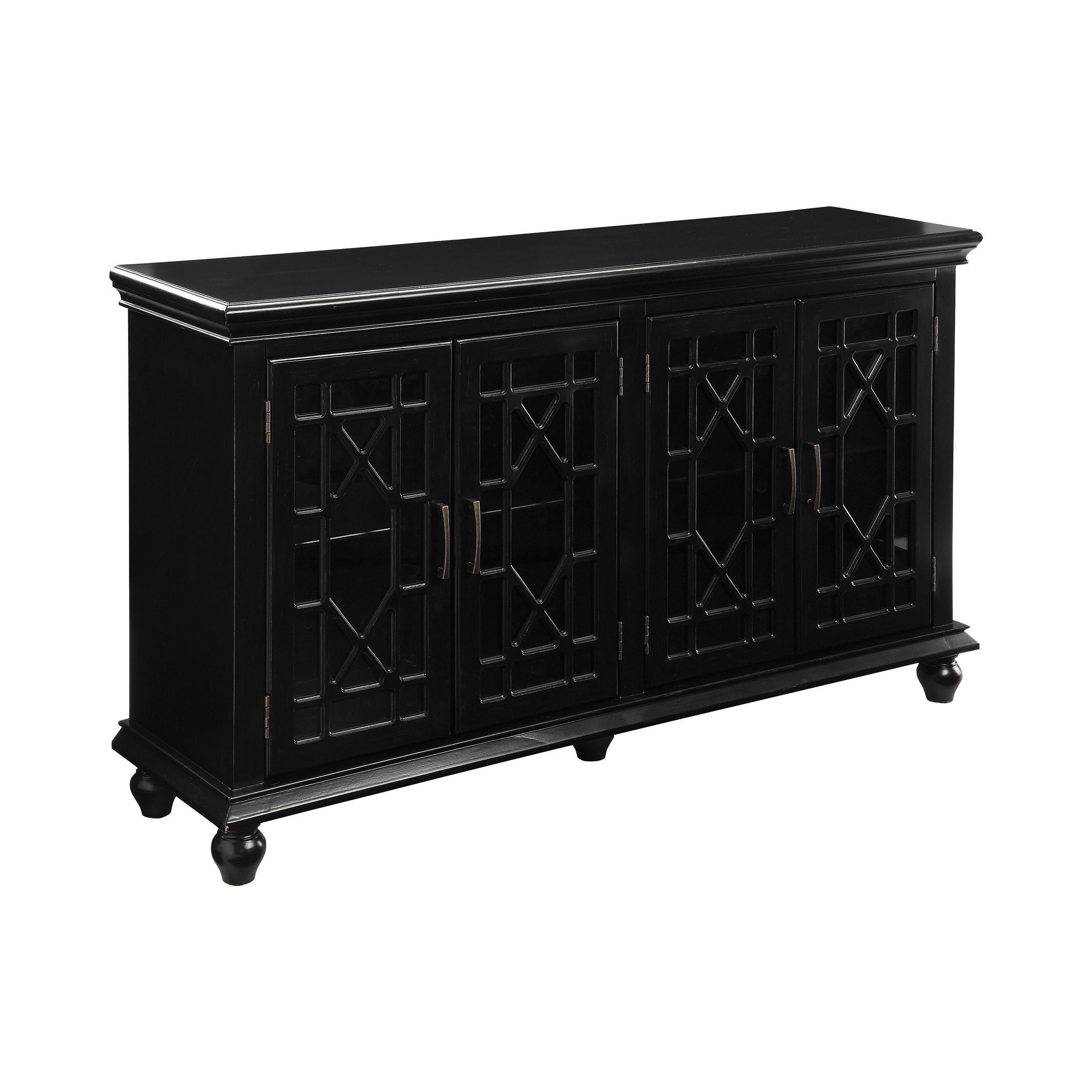 

    
Transitional Black Wood & Glass Accent Cabinet Coaster 950639
