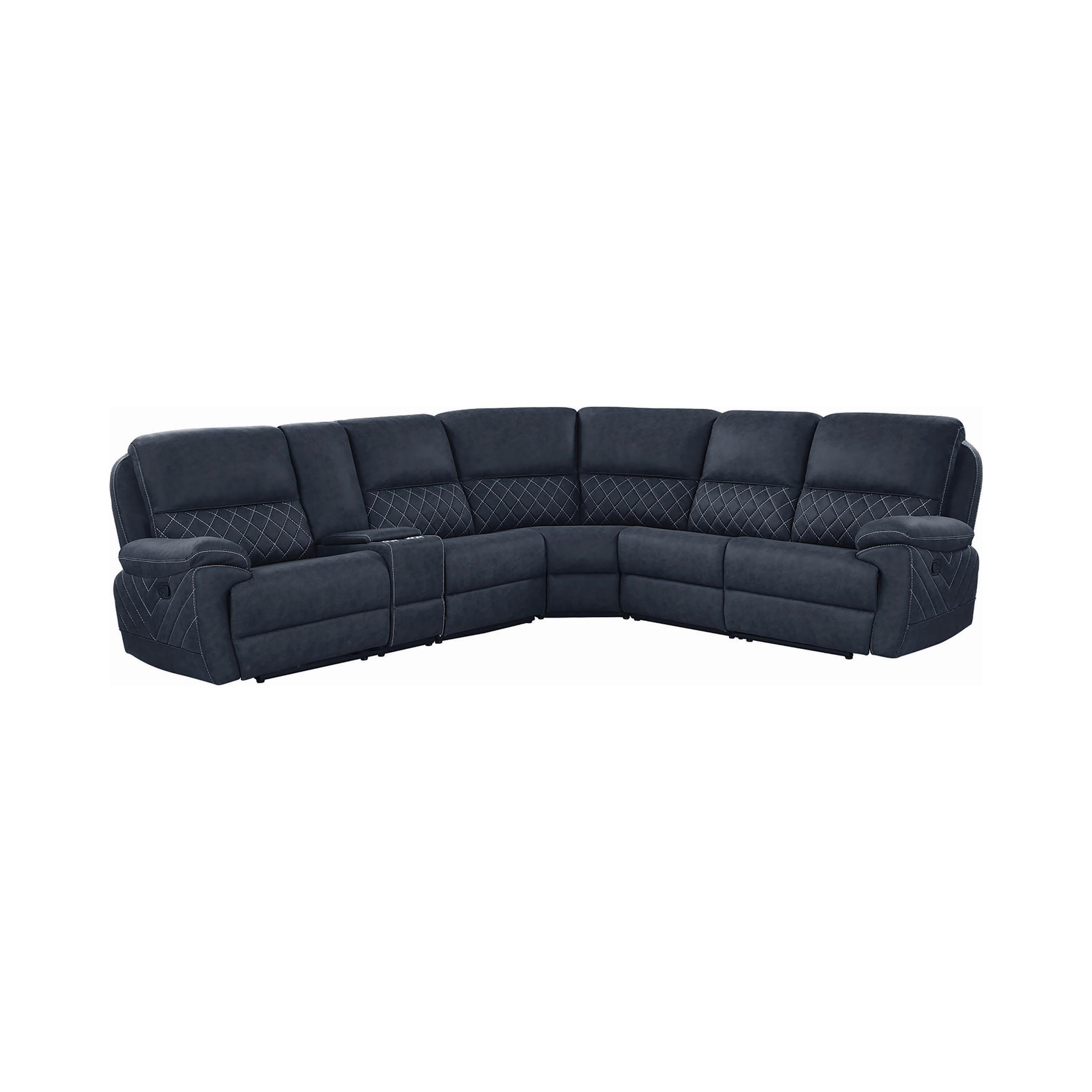 Transitional Motion Sectional 608990 Variel 608990 in Blue 