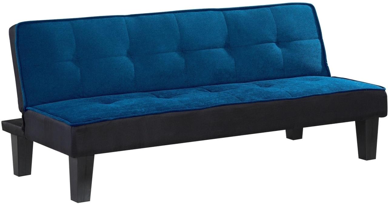 Transitional Futon sofa Hamar 57031 in Blue Fabric