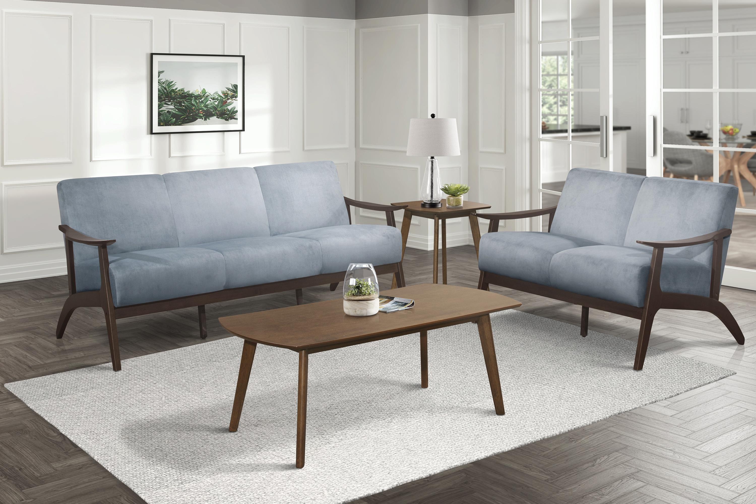 

    
Transitional Blue Gray Velvet Living Room Set 2pcs Homelegance 1032BGY Carlson
