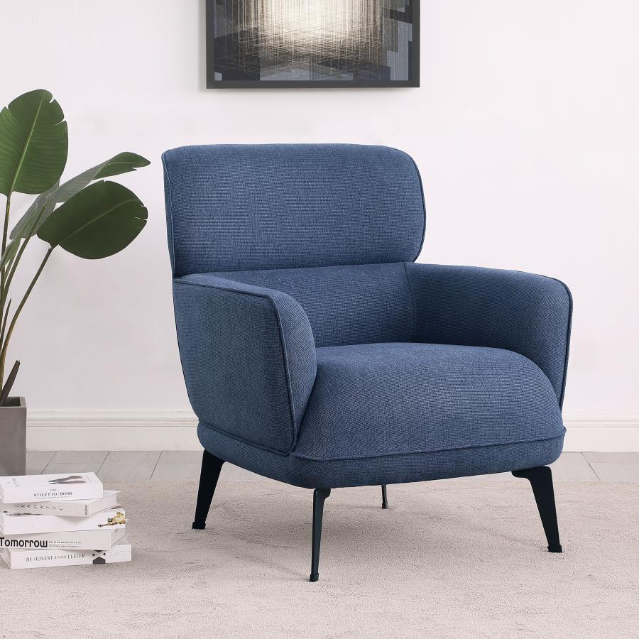 

    
Transitional Blue Wood Accent Chair Coaster Andrea 903083
