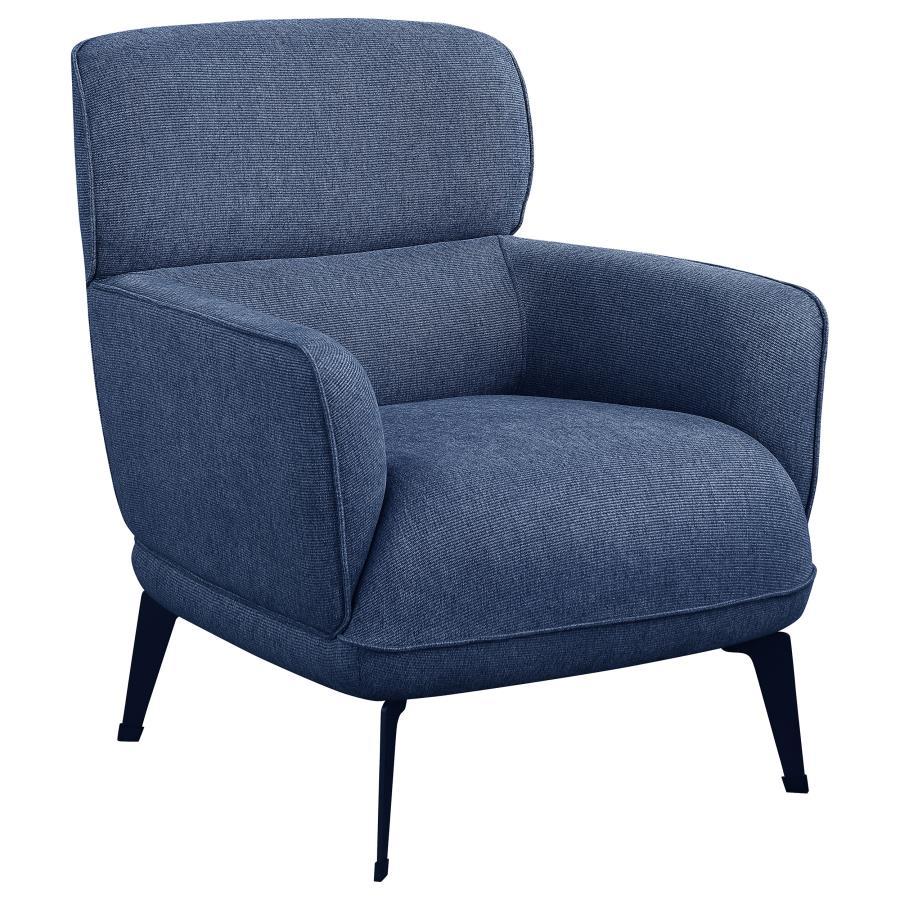 Transitional Accent Chair Andrea Accent Chair 903083-C 903083-C in Blue Fabric