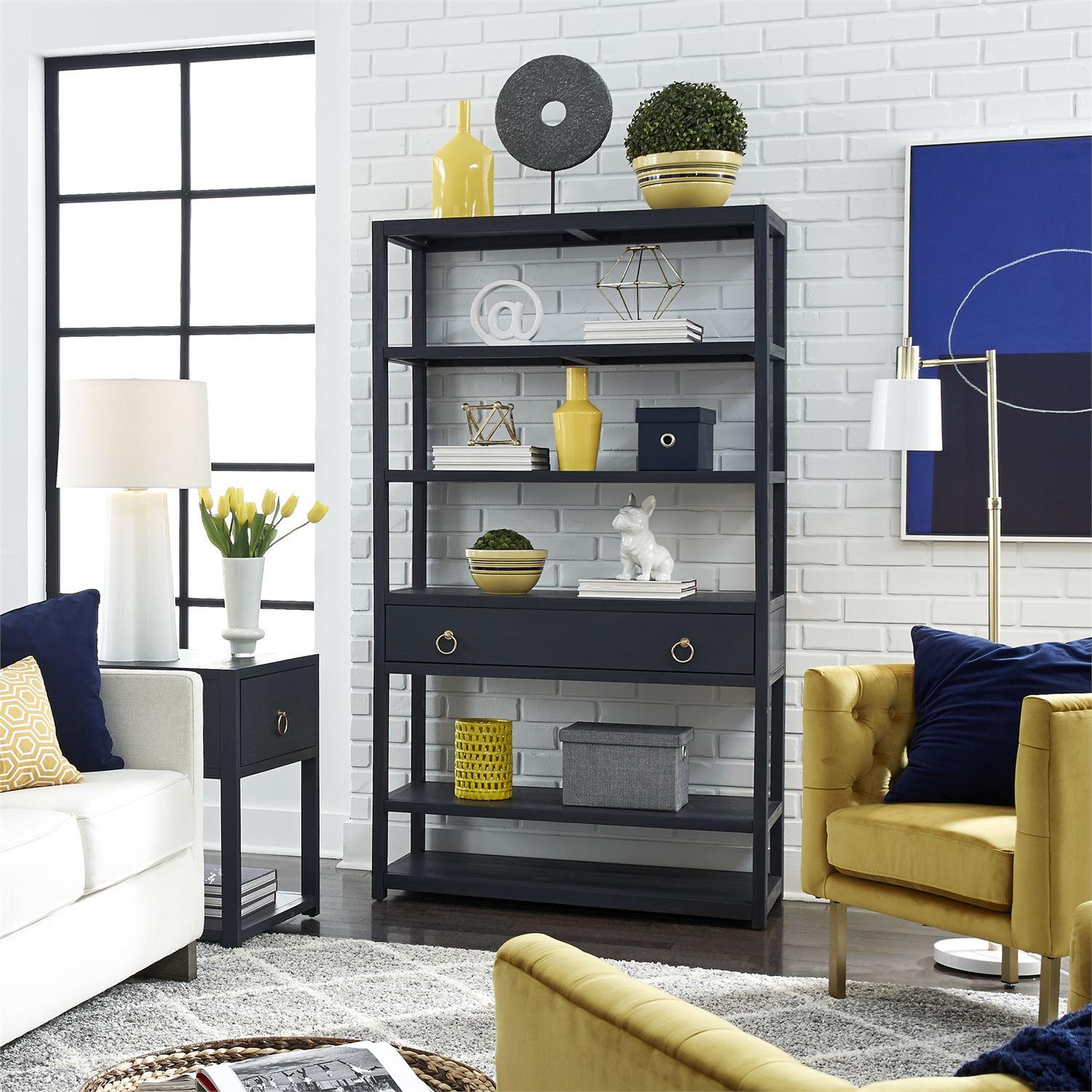 

    
Transitional Blue Wood Accent Bookcase Midnight (2030-AC) Liberty Furniture
