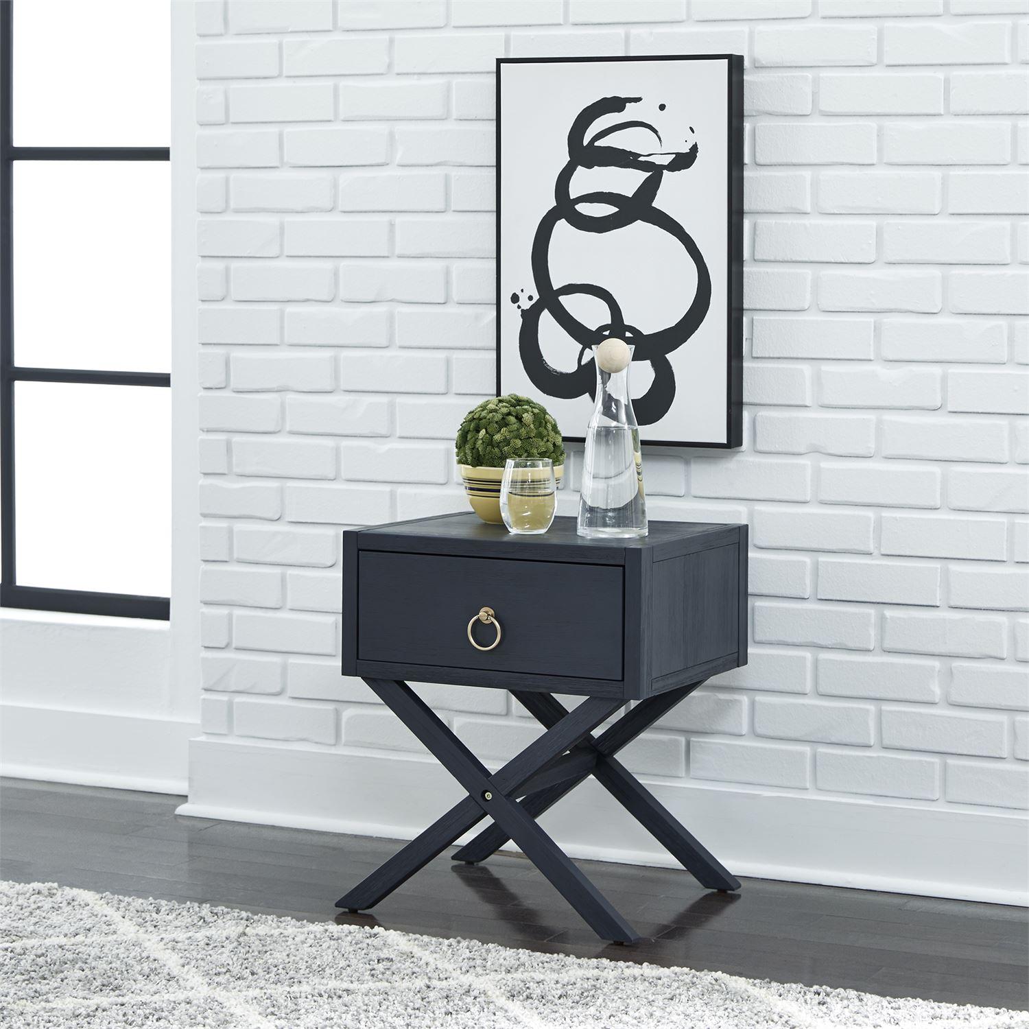 Transitional Accent Table Midnight  (2030-AC) Accent Table 2030-AT1922 in Blue 