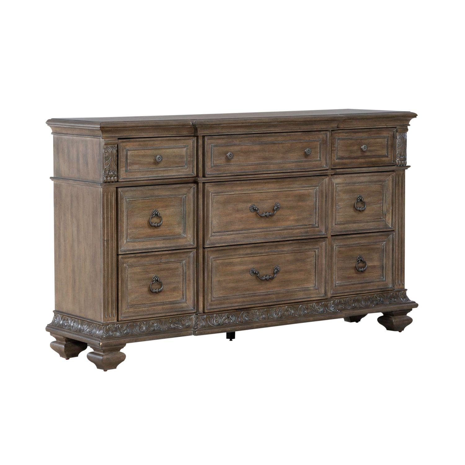 

    
Transitional Brown 9-Drawer Dresser Carlisle Court (502-BR) Liberty Furniture
