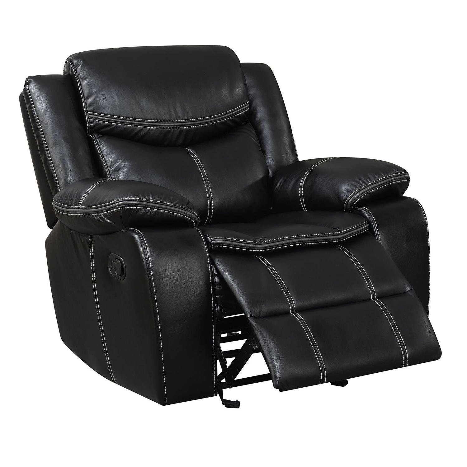 

    
Transitional Brown Breathable Leatherette Recliner Furniture of America CM6981-CH Pollux
