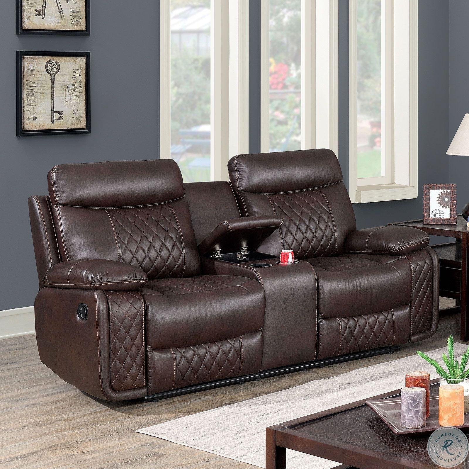 

    
Transitional Brown Breathable Leatherette Recliner Loveseat Furniture of America CM6978-LV Manda
