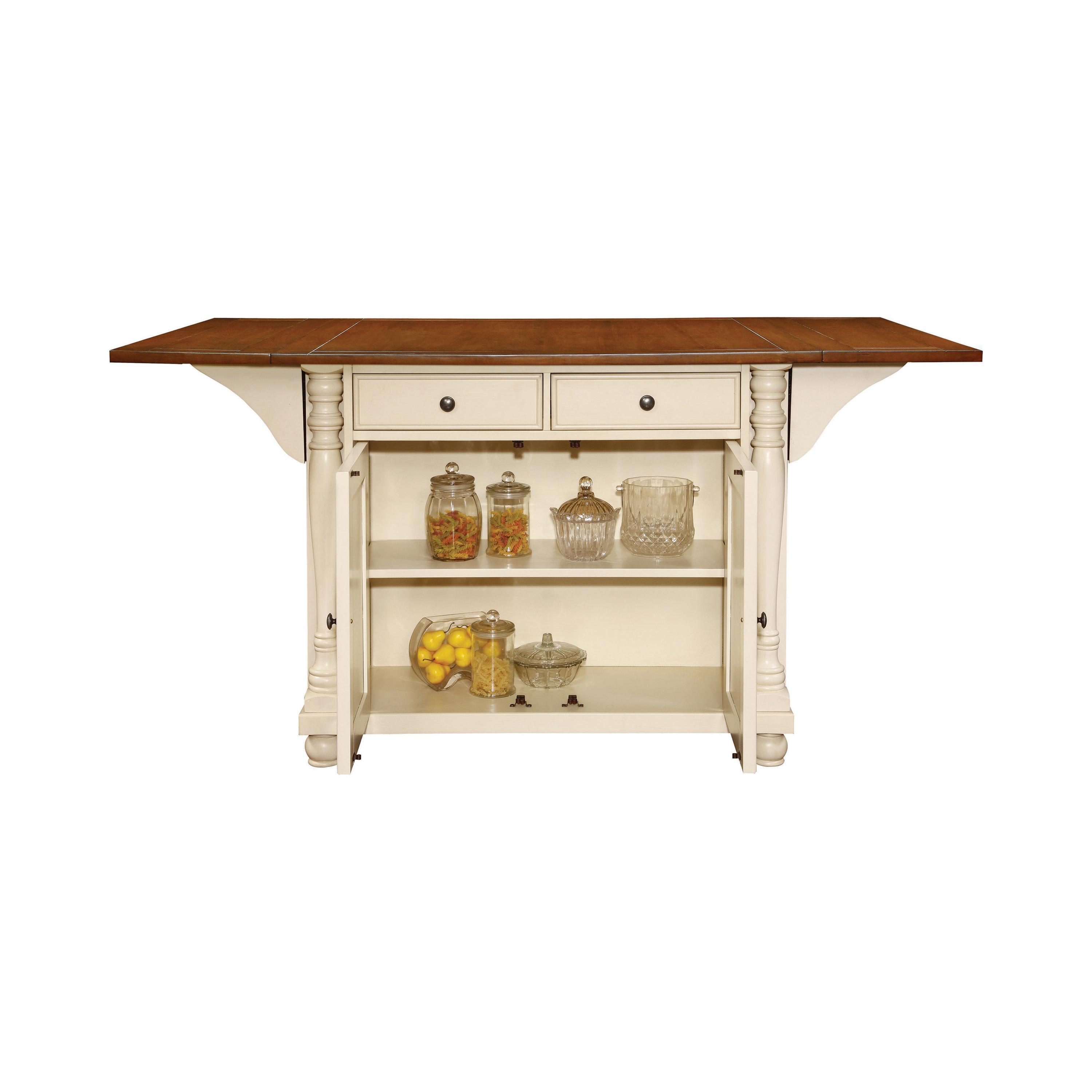 Transitional Kitchen Island 102271 Slater 102271 in White 