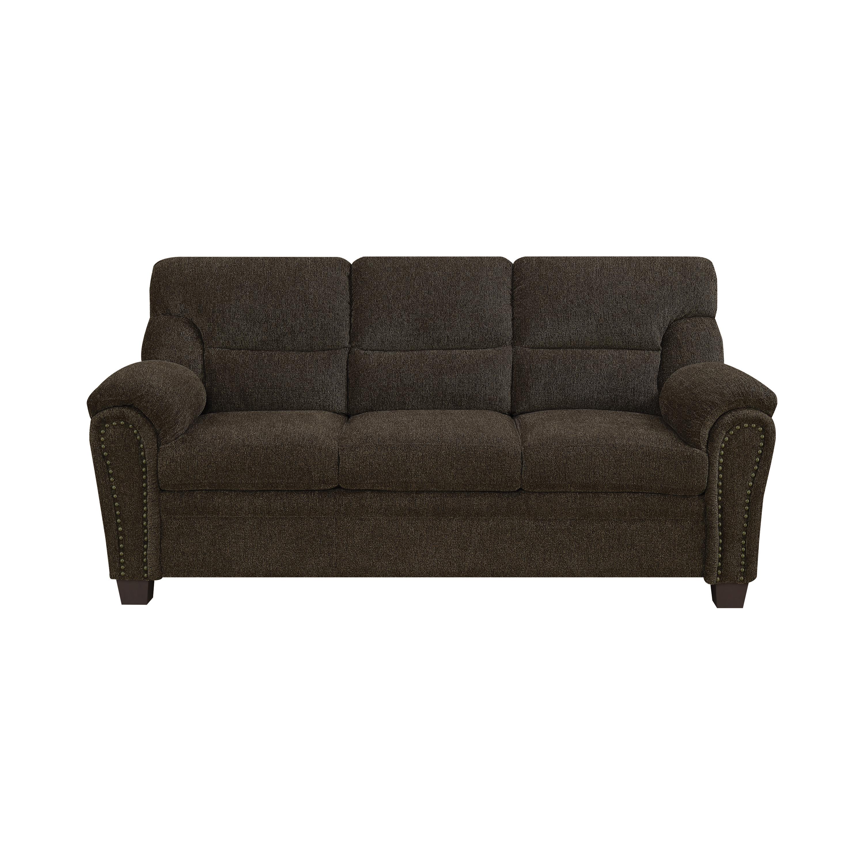 Transitional Sofa 506571 Clemintine 506571 in Brown Chenille