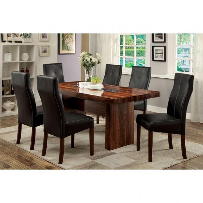 

                    
Furniture of America Bonneville Dining Table CM3824T Dining Table Cherry/Brown/Black  Purchase 
