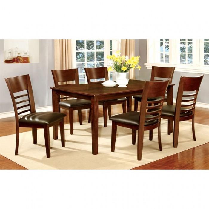 

    
Transitional Brown Cherry & Espresso Solid Wood Dining Table 60" Furniture of America CM3916T-60 Hillsview
