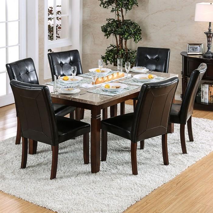 Transitional Dining Table CM3368T Marstone CM3368T in Brown 