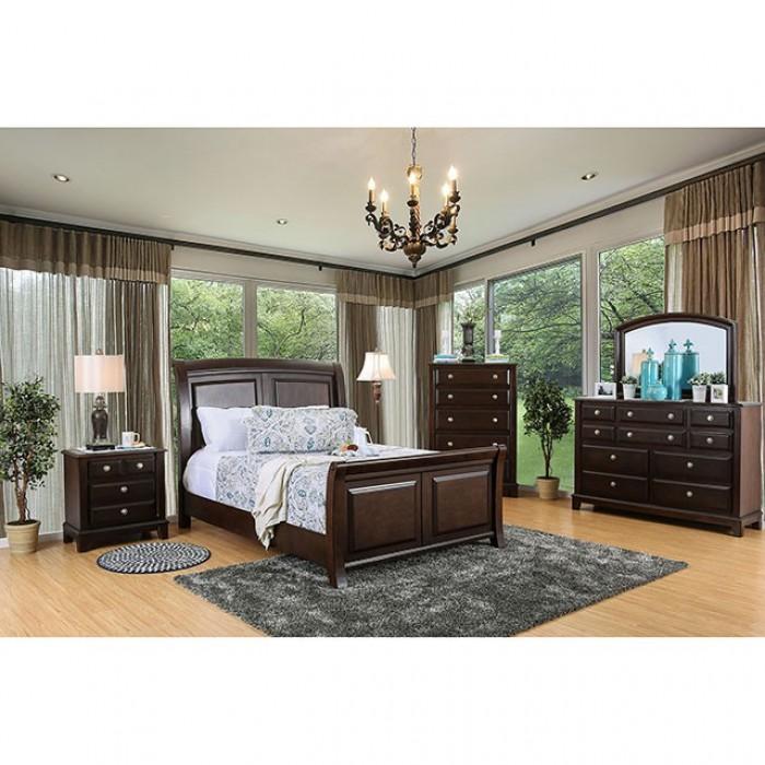 Furniture of America Litchville California King Bedroom Set 3PCS CM7383-CK-3PCS Sleigh Bedroom Set