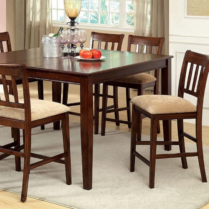 

    
Transitional Brown/Cherry Solid Wood Counter Height Table Furniture of America Plainville CM3886PT
