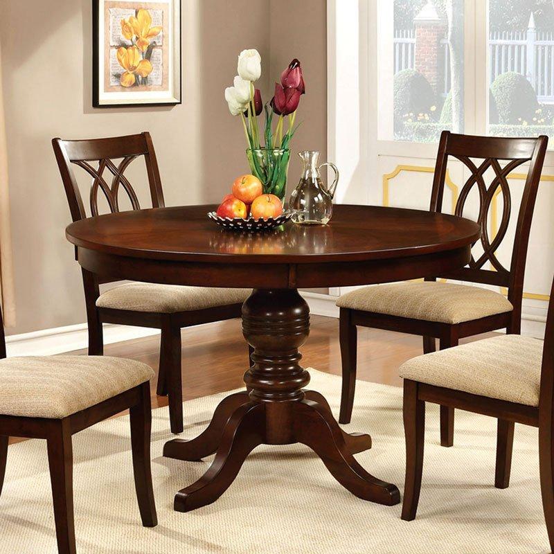 Transitional Dining Table CM3778RT Carlisle CM3778RT in Brown 