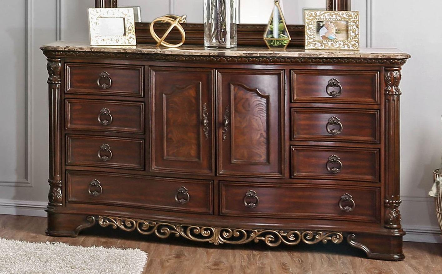 

    
Transitional Brown Cherry Solid Wood Dresser Furniture of America CM7311D Menodora
