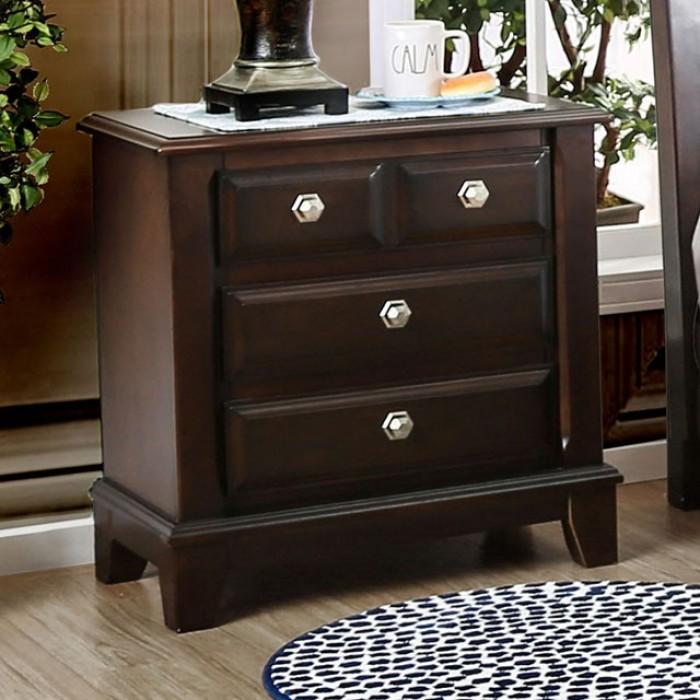 

    
Transitional Brown Cherry Solid Wood Nightstand Furniture of America Litchville CM7383N-N
